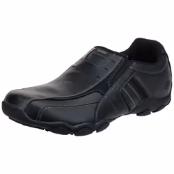 Skechers USA Men's Diameter-Nerves Slip-On Loafer 11 M US Black Leather