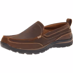 Skechers mens Superior Gains Loafer  Dark Brown  12 X-Wide US