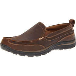 Skechers mens Superior Gains Loafer  Dark Brown  12 X-Wide US