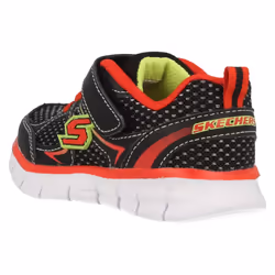 ) Boys Skechers Foamies Mini Dash 95090 - UK 4 Infant, Black/Red (Black