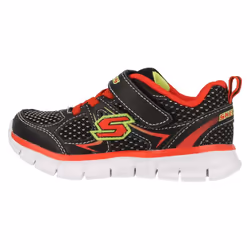 ) Boys Skechers Foamies Mini Dash 95090 - UK 6 Infant, Black/Red (Black