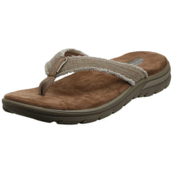 Skechers USA Men's Bosnia Flip-Flop,Tan,7 M US