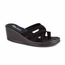 Skechers Cali Women's Rumblers - Young At Heart Wedge Sandal  Black  5