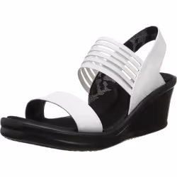 Skechers Cali Women's Rumblers-Sci-Fi Wedge Sandal White 8 M US