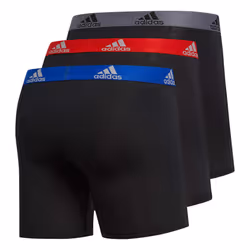 adidas Men's Big & Tall Performance Boxer Brief Underwear (3-Pack)  Bl