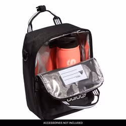 adidas Unisex Squad Insulated Lunch Bag (7L) Food Container Carry Box for Kids/Adults  Black/White  One Size