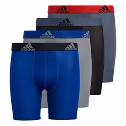 adidas Kids-Boy's Performance Long Boxer Briefs Underwear (4-Pack)  On