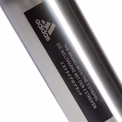adidas 600 ML (20 oz) Metal Water Bottle  Hot/Cold Double-Walled Insulated 18/8 Stainless Steel  Stainless Steel/Onix Grey/Black  One Size