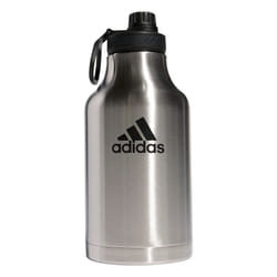 adidas Water Bottle-Metal Insulated Leak-Proof Durable Sport Hydration  Stainless Steel/Black  62 oz 2 L
