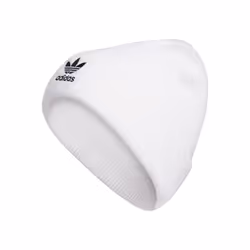 adidas Originals Women's Trefoil Beanie. White/Black 2. One Size