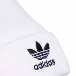 adidas Originals Women's Trefoil Beanie. White/Black 2. One Size