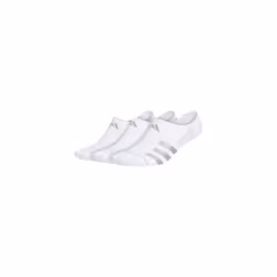 adidas mens Superlite Stripe 3 Super No Show Socks (3-Pair ) Whitecle