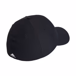 adidas Men's Release 3 Structured Stretch Fit Cap  Black/White/Grey  L