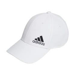 adidas Men's Release 3 Structured Stretch Fit Cap  White/Onix Grey/Bla