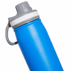 adidas 600 Ml (20 Oz) Metal Water Bottle  Hot/Cold Double-Walled Insulated 18/8 Stainless Steel  Blue Rush/White/Grey  One Size