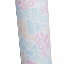 adidas 600 Ml (20 Oz) Straw Top Metal Water Bottle  Hot/Cold Double-Walled Insulated 18/8 Stainless Steel  Adi Multi Collage/Almost Blue/Grey  One Siz