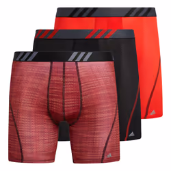 adidas Men's Sport Performance Mesh Boxer Brief Underwear (3-pack) Il
