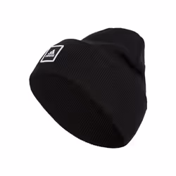 adidas Wide Cuff Fold Beanie Black/White One Size