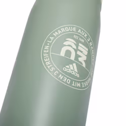 adidas 600 Ml (20 Oz) Straw Top Metal Water Bottle  Hot/Cold Double-Walled Insulated 18/8 Stainless Steel  Silver Green/Alumina Beige  One Size