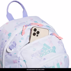 adidas Creator 2 Backpack  Icon Brand Love White/Flash Aqua Blue/Light Purple  One Size