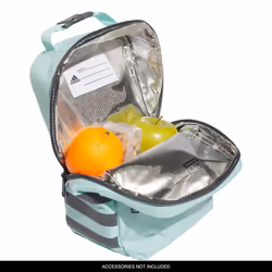 adidas Santiago Lunch Bag  Insulated School Food Container Box  Semi Flash Aqua Blue/Onix Grey/2.0  One Size