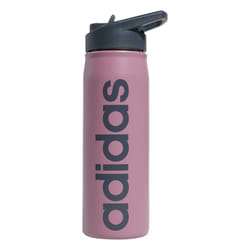 adidas 600 Ml (20 Oz) Straw Top Metal Water Bottle  Hot/Cold Double-Walled Insulated 18/8 Stainless Steel  Wonder Orchid Purple/Onix Grey  One Size