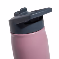 adidas 600 Ml (20 Oz) Straw Top Metal Water Bottle  Hot/Cold Double-Walled Insulated 18/8 Stainless Steel  Wonder Orchid Purple/Onix Grey  One Size