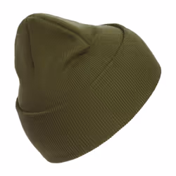 adidas Men's Wide Cuff Fold Beanie  Focus Olive Green/Black/White  one