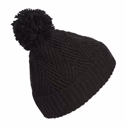 adidas Women's Twilight Ballie Pom Beanie  Black/Onix Grey F23  one_Si