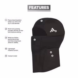 adidas Alphaskin Balaclava  Black/Silver Reflective F23  one_Size