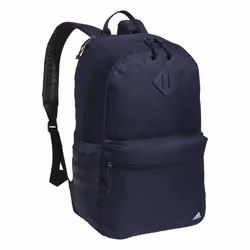 adidas Classic 3-Stripe Durable Backpack Student Athletic Sport Laptop Book Bag Collegiate Navy/White/Black/5.0 One Size