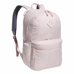 adidas Classic 3-Stripe Durable Backpack Student Athletic Sport Laptop Book Bag Sandy Pink/Onix Grey/5.0 One Size