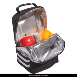 adidas Santiago Lunch Bag  Insulated School Food Container Box  Black/White/3.0  One Size