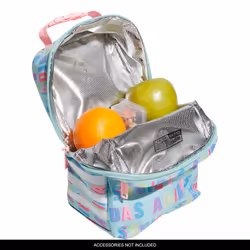 adidas Santiago Lunch Bag  Insulated School Food Container Box  Hall Pass Semi Flash Aqua/Pink Spark/3.0  One Size