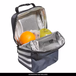 adidas Unisex Santiago Lunch Bag  Insulated Food Container Box  Twill Onix Grey/Black/3.0  One Size