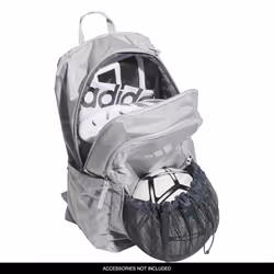 adidas Stadium Team Sports Backpack for Men and Women (36l) Durable Athletic Laptop Bag  Light Grey/4.0  One Size
