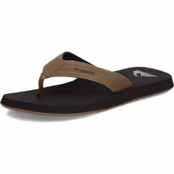 Quiksilver Men's Monkey Wrench 3 Point Sandal Tan/Solid 9 M US