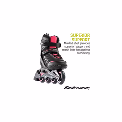 Bladerunner by Rollerblade Advantage Pro XT Women's Adult Fitness Inline Skate, Black and Pink, Inline Skates , 7