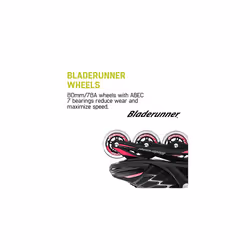 Bladerunner by Rollerblade Advantage Pro XT Women's Adult Fitness Inline Skate, Black and Pink, Inline Skates , 7