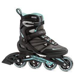 Rollerblade Zetrablade Women's Adult Fitness Inline Skate  Black and Light Blue  Performance Inline Skates
