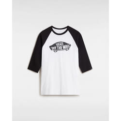 Vans Off The Wall 3/4 Sleeve Raglan T-Shirt White - Medium