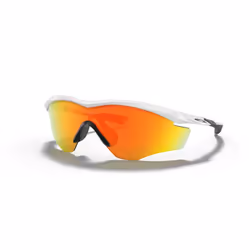 Oakley M2 Frame Xl Eyewear Sunglasses Fire Iridium Lenses Polished White Frame