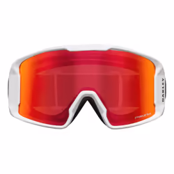 Oakley Line Miner winter sport goggles White Unisex Orange, Rose Cylindrical(flat) lens