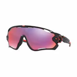 Oakley Jawbreaker, Adult, Male, Shield, Full rim, Black, Red, Polarized lens