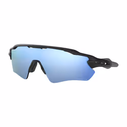 Oakley Radar EV Path, Adult, Male, Half rim, Black, Polarized lens, Blue