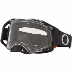 Oakley Airbrake Clear Motocross Goggles, black-grey for Men