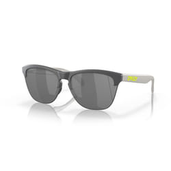 Oakley Frogskins Lite Sports Sunglasses Square Stylish Driving Frame Glasses - Black Lenses, Matte Dark Grey Frame