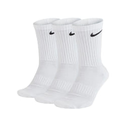 Nike Three Pack Everyday Cushion Socks White - M