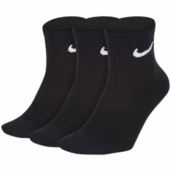 Nike Dry Cushion Everyday 3 Pairs Ankle Socks - Black, Large