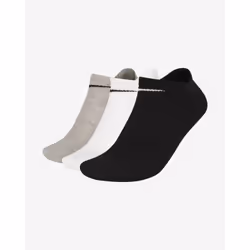 Nike SX7678-901, Athletic socks, Black, Grey, White, Adult, Male, Cotton, Elastane, Polyester